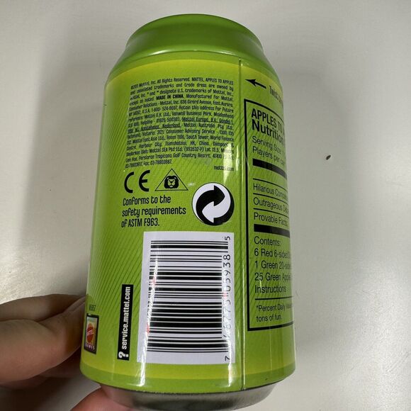 2011 Mattel Apples To Apples Dice Game In A Can Complete Game Travel Ready RARE! - Picture 2 of 7